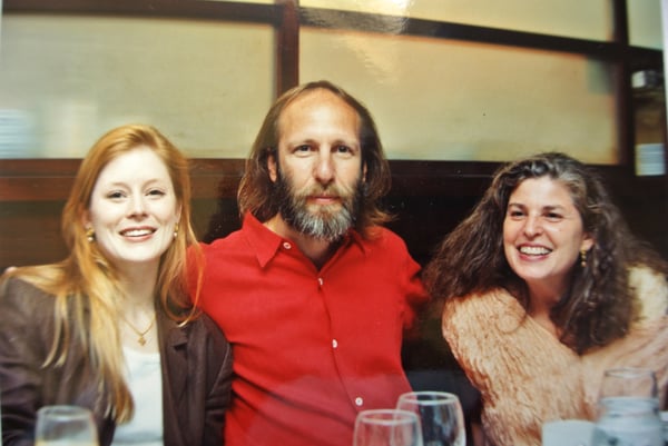 Me with Brian Ross and Susan Reinstein at my going-away party in 1993.
