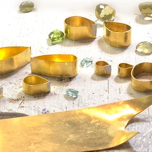 22k Earrings on my bench, Katy Beh Jewelry, New Orleans